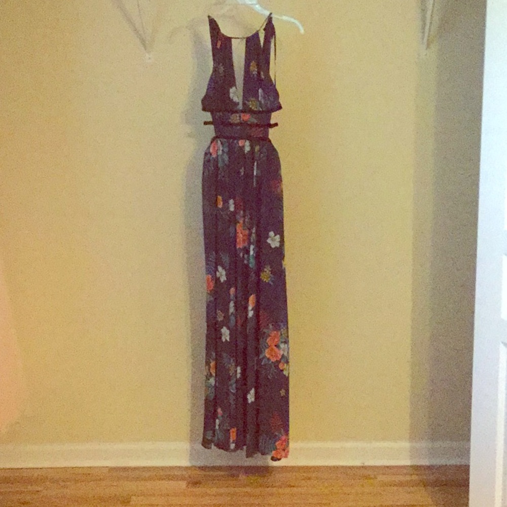 Express tropical print maxi dress